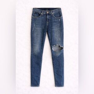 Lucky Brand Ava Mid Rise Distressed Skinny Jeans Size 8